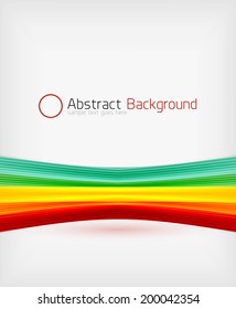 Rainbow color wave abstraction design template with copy space