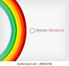Rainbow color wave abstraction design template with copy space