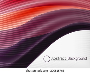 Rainbow color wave abstraction design template with copy space