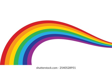  Rainbow color wave background template. eps10