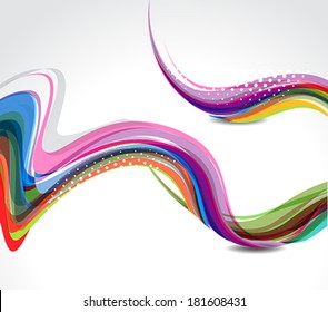 Rainbow color wave background Vector illustration 