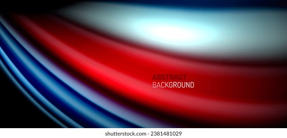 Rainbow color wave lines on black. Techno or business abstract background for posters, covers, banners, brochures, websites