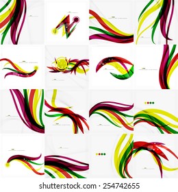 Rayas de onda de color arcoiris, formas coloridas abstractas