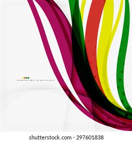 Rayas de onda de color arcoiris, formas coloridas abstractas
