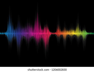 Rainbow color wave vector background