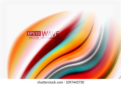 Rainbow color waves, vector blurred abstract background. Vector artistic illustration for presentation, app wallpaper, banner or poster