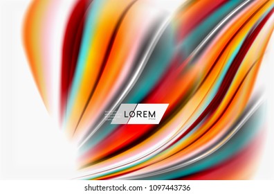 Rainbow color waves, vector blurred abstract background. Vector artistic illustration for presentation, app wallpaper, banner or poster