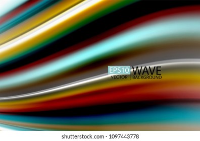 Rainbow color waves, vector blurred abstract background. Vector artistic illustration for presentation, app wallpaper, banner or poster