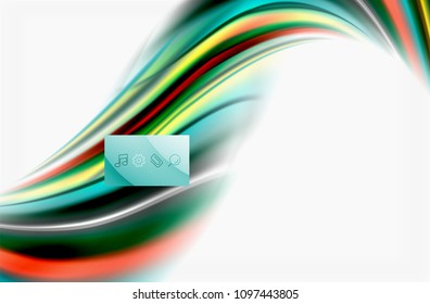 Rainbow color waves, vector blurred abstract background. Vector artistic illustration for presentation, app wallpaper, banner or poster