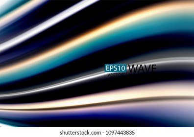 Rainbow color waves, vector blurred abstract background. Vector artistic illustration for presentation, app wallpaper, banner or poster