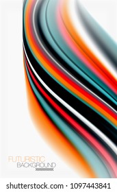 Rainbow color waves, vector blurred abstract background. Vector artistic illustration for presentation, app wallpaper, banner or poster