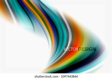 Rainbow color waves, vector blurred abstract background. Vector artistic illustration for presentation, app wallpaper, banner or poster