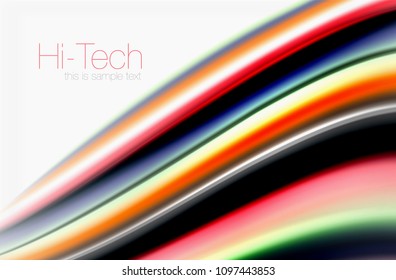 Rainbow color waves, vector blurred abstract background. Vector artistic illustration for presentation, app wallpaper, banner or poster