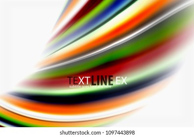 Olas de color arcoiris, fondo abstracto vectorial borroso. Ilustración artística vectorial para presentación, fondo de pantalla de aplicación, cartel o afiche