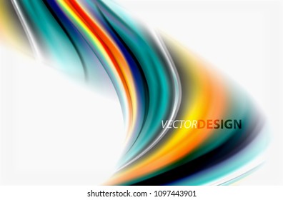 Rainbow color waves, vector blurred abstract background. Vector artistic illustration for presentation, app wallpaper, banner or poster