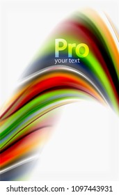 Rainbow color waves, vector blurred abstract background. Vector artistic illustration for presentation, app wallpaper, banner or poster