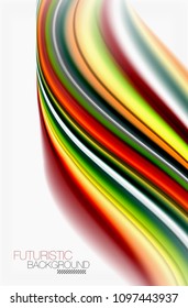 Rainbow color waves, vector blurred abstract background. Vector artistic illustration for presentation, app wallpaper, banner or poster