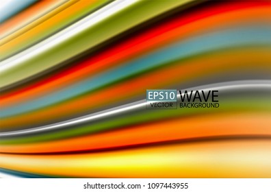 Rainbow color waves, vector blurred abstract background. Vector artistic illustration for presentation, app wallpaper, banner or poster