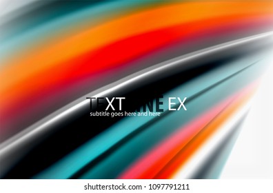 Rainbow color waves, vector blurred abstract background. Vector artistic illustration for presentation, app wallpaper, banner or poster