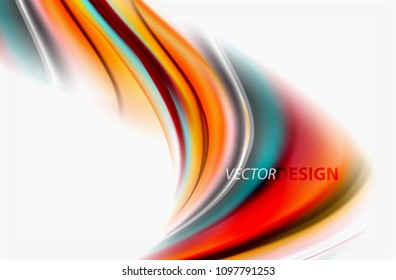 Olas de color arcoiris, fondo abstracto vectorial borroso. Ilustración artística vectorial para presentación, fondo de pantalla de aplicación, cartel o afiche