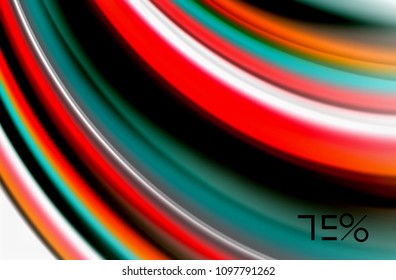 Rainbow color waves, vector blurred abstract background. Vector artistic illustration for presentation, app wallpaper, banner or poster