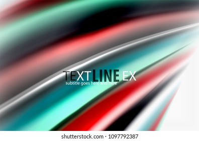 Rainbow color waves, vector blurred abstract background. Vector artistic illustration for presentation, app wallpaper, banner or poster