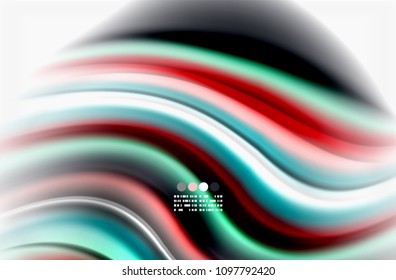 Rainbow color waves, vector blurred abstract background. Vector artistic illustration for presentation, app wallpaper, banner or poster