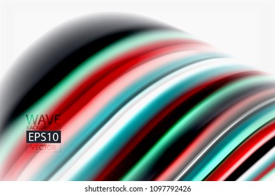 Rainbow color waves, vector blurred abstract background. Vector artistic illustration for presentation, app wallpaper, banner or poster