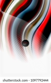 Olas de color arcoiris, fondo abstracto vectorial borroso. Ilustración artística vectorial para presentación, fondo de pantalla de aplicación, cartel o afiche