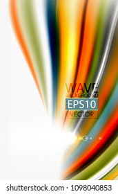 Rainbow color waves, vector blurred abstract background. Vector artistic illustration for presentation, app wallpaper, banner or poster