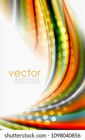 Rainbow color waves, vector blurred abstract background. Vector artistic illustration for presentation, app wallpaper, banner or poster