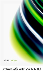 Olas de color arcoiris, fondo abstracto vectorial borroso. Ilustración artística vectorial para presentación, fondo de pantalla de aplicación, cartel o afiche