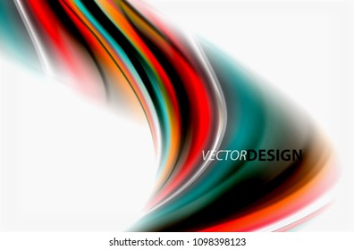 Rainbow color waves, vector blurred abstract background. Vector artistic illustration for presentation, app wallpaper, banner or poster