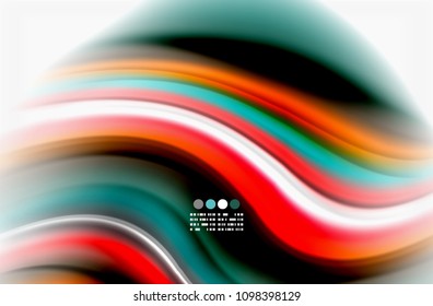 Rainbow color waves, vector blurred abstract background. Vector artistic illustration for presentation, app wallpaper, banner or poster
