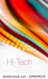 Rainbow color waves, vector blurred abstract background. Vector artistic illustration for presentation, app wallpaper, banner or poster