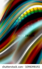 Rainbow color waves, vector blurred abstract background. Vector artistic illustration for presentation, app wallpaper, banner or poster
