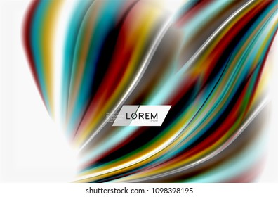 Olas de color arcoiris, fondo abstracto vectorial borroso. Ilustración artística vectorial para presentación, fondo de pantalla de aplicación, cartel o afiche