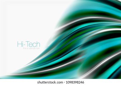 Rainbow color waves, vector blurred abstract background. Vector artistic illustration for presentation, app wallpaper, banner or poster