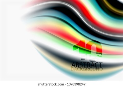 Rainbow color waves, vector blurred abstract background. Vector artistic illustration for presentation, app wallpaper, banner or poster