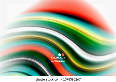 Rainbow color waves, vector blurred abstract background. Vector artistic illustration for presentation, app wallpaper, banner or poster