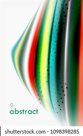 Rainbow color waves, vector blurred abstract background. Vector artistic illustration for presentation, app wallpaper, banner or poster