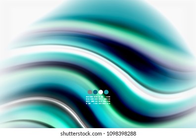 Rainbow color waves, vector blurred abstract background. Vector artistic illustration for presentation, app wallpaper, banner or poster