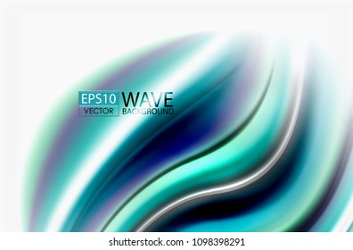 Rainbow color waves, vector blurred abstract background. Vector artistic illustration for presentation, app wallpaper, banner or poster