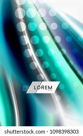 Rainbow color waves, vector blurred abstract background. Vector artistic illustration for presentation, app wallpaper, banner or poster