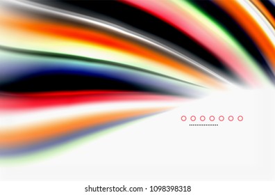 Olas de color arcoiris, fondo abstracto vectorial borroso. Ilustración artística vectorial para presentación, fondo de pantalla de aplicación, cartel o afiche