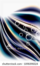 Rainbow color waves, vector blurred abstract background. Vector artistic illustration for presentation, app wallpaper, banner or poster