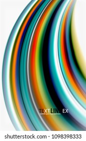 Rainbow color waves, vector blurred abstract background. Vector artistic illustration for presentation, app wallpaper, banner or poster