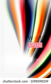 Rainbow color waves, vector blurred abstract background. Vector artistic illustration for presentation, app wallpaper, banner or poster