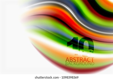 Rainbow color waves, vector blurred abstract background. Vector artistic illustration for presentation, app wallpaper, banner or poster