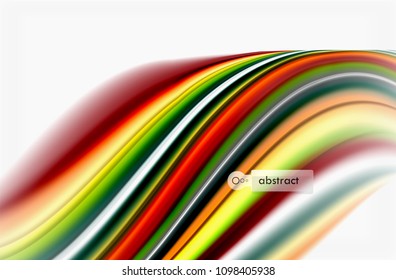 Rainbow color waves, vector blurred abstract background. Vector artistic illustration for presentation, app wallpaper, banner or poster